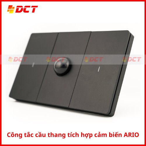 công tắc cầu thang tích hợp cảm biến ARIO màu đen