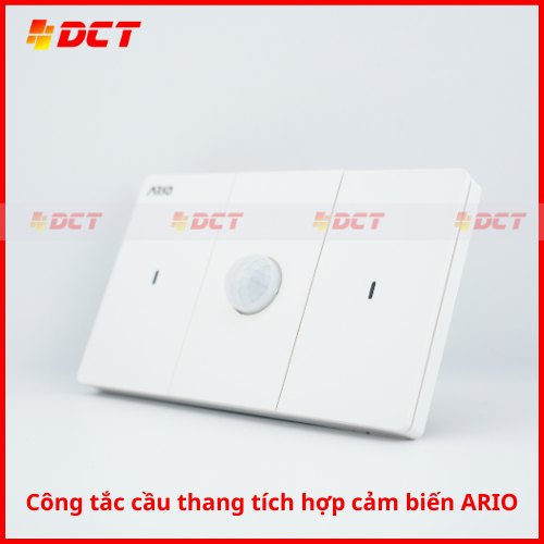công tắc cầu thang tích hợp cảm biến ARIO màu trắng