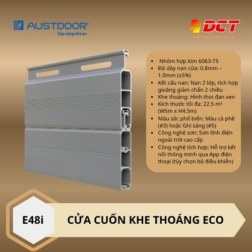 Cửa cuốn khe thoáng ECO E48i Austdoor
