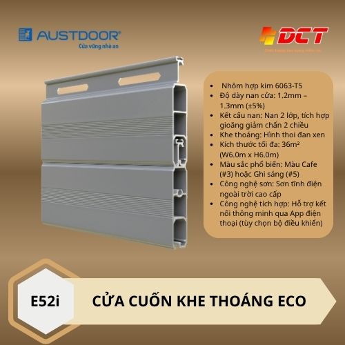 Cửa cuốn khe thoáng ECO E52i Austdoor