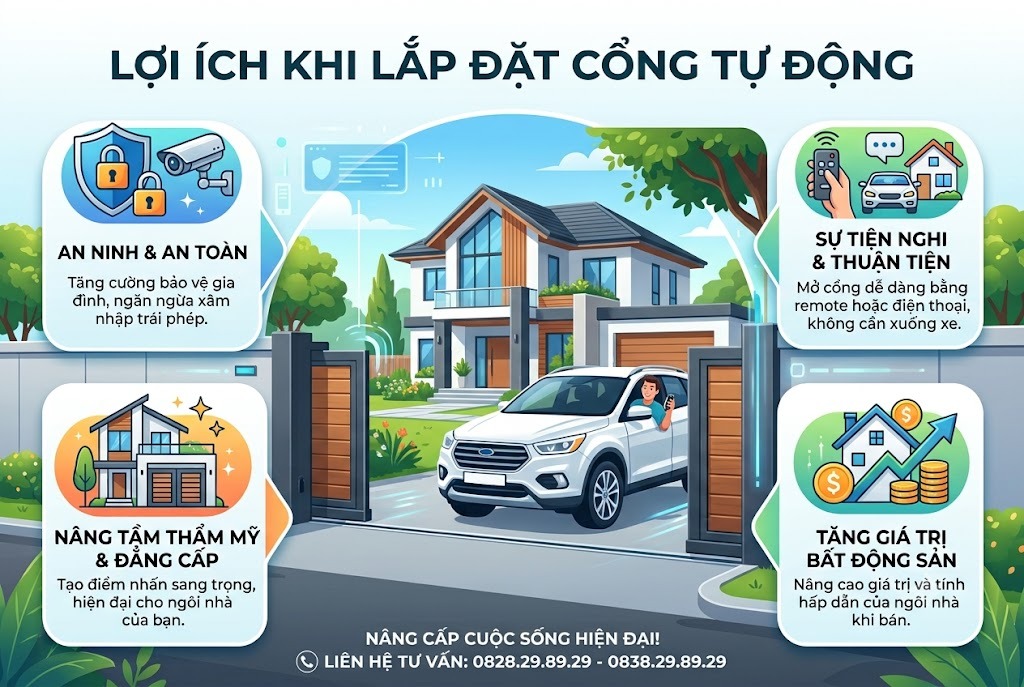 Lợi ích khi lắp đặt cổng tự động tại Lâm Đồng